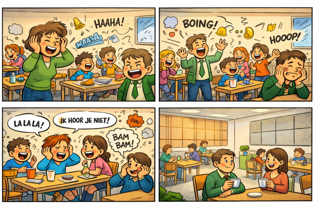 Is het bij jullie ook zo gezellig op school - CEKA Nederland - Strip