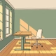 Ergonomisch bureau met verstelbaar werkblad, bureaustoel en kamerplant in een zonnige Nederlandse kantoorhoek.